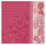 Serviette de table 53x53 cm géranium rose 100% coton bio jacquard, 220 gr/m²