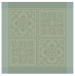 Serviette de table 54x54 cm carreaux florale vert tilleul 100% lin