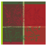 Napkin 52x52 cm 100% cotton jacquard red/green mistletoe, 220 gr/m²