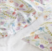 Housse de couette + taies fleurs aquarelles 100% coton percale imprimé 80filscm²