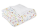 Housse de couette + taies fleurs aquarelles 100% coton percale imprimé 80filscm²