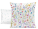 Housse de couette + taies fleurs aquarelles 100% coton percale imprimé 80filscm²